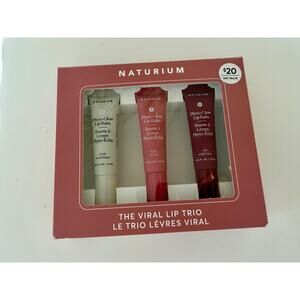 Naturium Viral Lip Trio Lot Featuring Phyto-Glow Lip Balm In clear Petal And Jam
